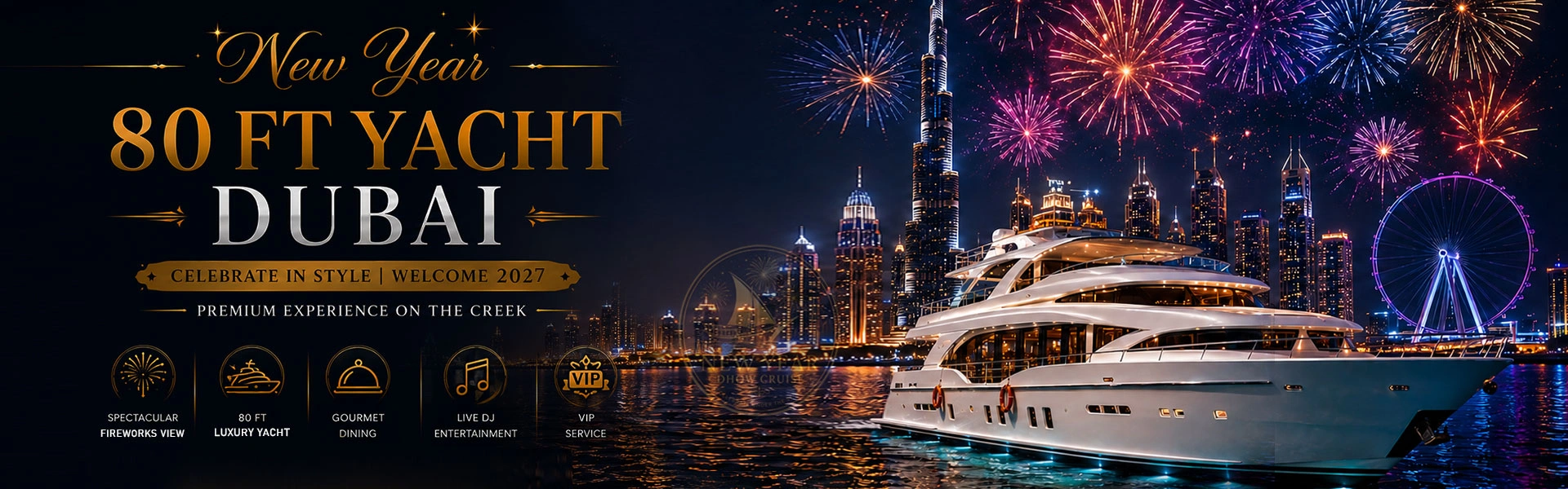 80 Ft Yacht for New Year