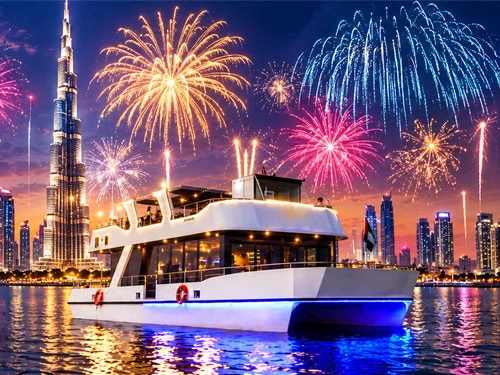 Elite NYE Burj Khalifa Fireworks Experience at the Creek
