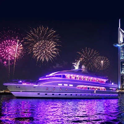 NYE Yacht Party with Burj Al Arab Fireworks