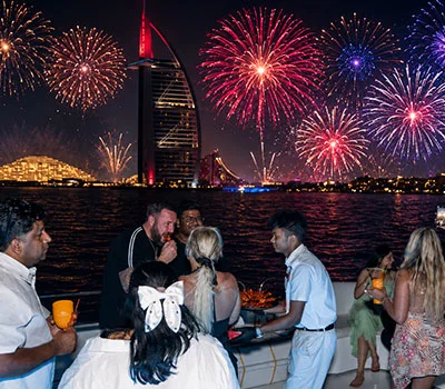 NYE Yacht Party with Burj Al Arab Fireworks