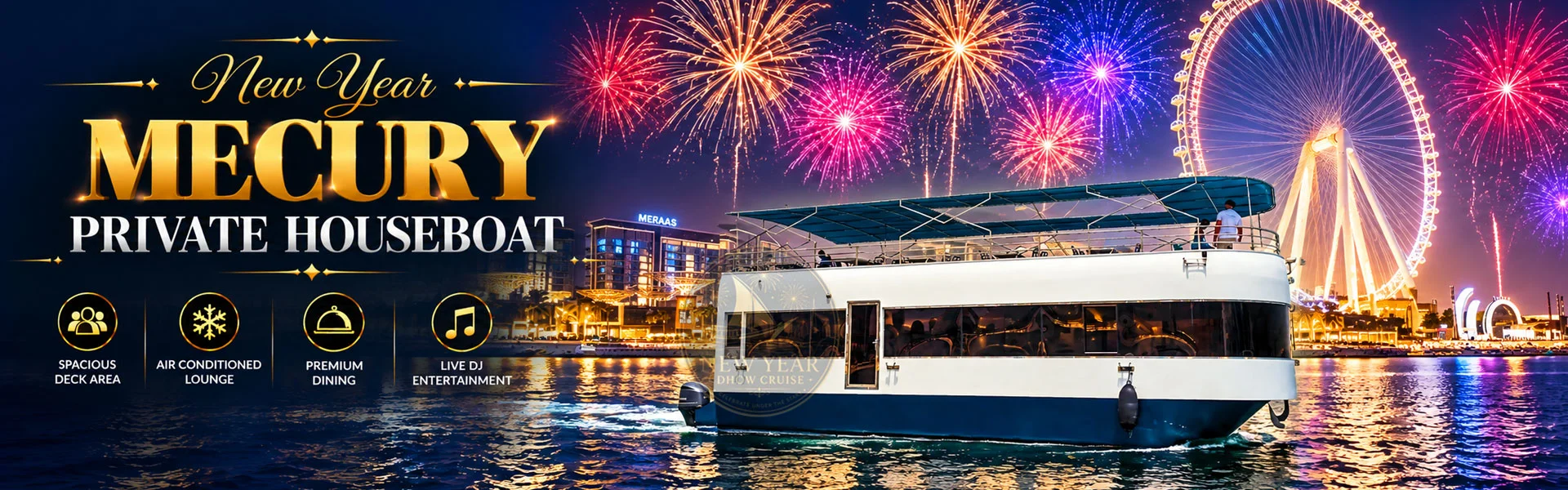 New Year mercury private houseboat