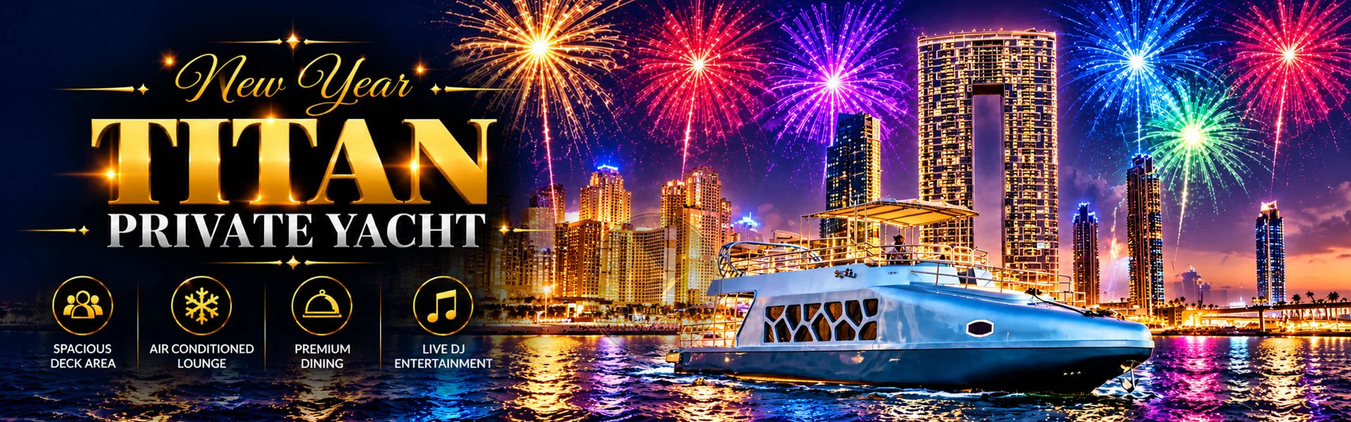 New Year titan private Yacht